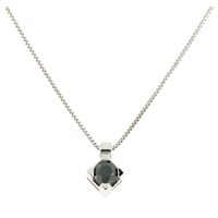 Collana Promesse Uomo in Oro bianco Diamante Black POUXN002